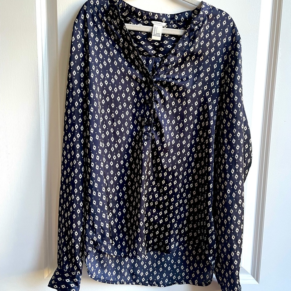 Navy Blue Blouse